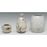 Studio Pottery - a Leach Pottery small ovoid vase, 6.5cm high, lightly impressed mark; two others