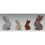 A Bourne Denby Danesby Ware Marmaduke rabbit, orient glaze, size 2, 13cm, printed mark; another