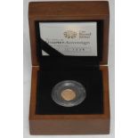 Coin, GB, Elizabeth II, 2009 gold quarter-sovereign, first issue, numbered 1375, capsule and cased