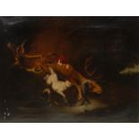 After Edwin Henry Landseer (19th century) The Hunted Stag oil on canvas, 49cm x 63cm