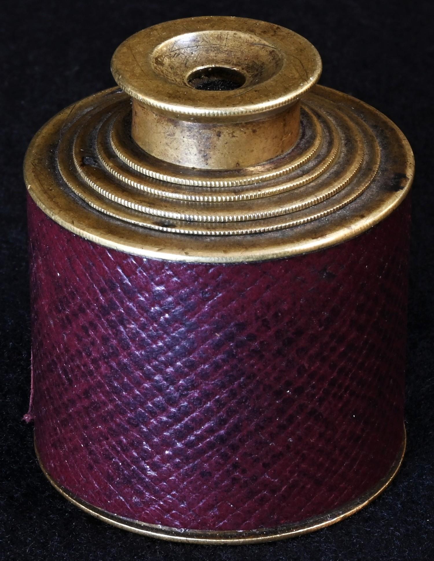 A 19th century lacquered brass six-drawer monocular telescope, the largest drawer wrapped in - Image 3 of 6