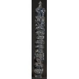 Tribal Art - a North American soapstone carving, as a totem pole, 25.5cm high, North-West Canada