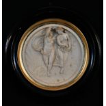 A 19th century 'parian marble' circular relief plaque, May Morning, after Edward W Wyon for the