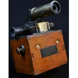 An early 20th century mahogany and brass Simmance-Abady patent flicker photometer, mahogany