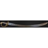 An 1803 pattern flank company officer's sword, 82cm curved blade by J Runkel, Solingen, engraved