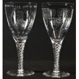 A Stuart Crystal cartographic goblet, commemorating Matthew Flinders (1771-1814) and his mapping