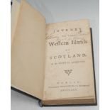 Johnson (Dr Samuel), A Journey to the Western Islands of Scotland, first Irish edition, Dublin: