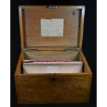 A late Victorian oak desk top filing box, The A.B.C & 1.2.3 Despatch Box, by Jenner & Knewstub,