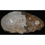 Antiquities - Stone Age, a rare and early British flint handaxe, inscribed in India ink, 17cm
