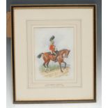 Richard Simkin (1840-1926) The 16th Queens Lancers Officer Review Order signed, watercolour, 20cm