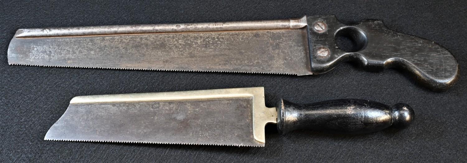 Medical - a 19th century surgeon's amputation saw, by W Pepys, [London], 25cm blade, applied 'pipe- - Image 2 of 4