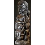 Tribal Art - an African hardwood figural fertility totem, 33cm high, Nigeria