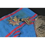 Masonic and Friendly Society Interest - a silk sash and decoration, the Order centred by a gilt