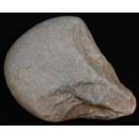 Antiquities - Stone Age, a Portugese pebble chopper tool, 12cm long, Moledo de Minho, Northern