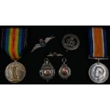 Medals, World War I, a pair, Britis War and Victory, named to 49840 Pte J W Rose, Leicester