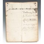 Local Interest - a George III ink manuscript and vellum accounts ledger, The Towns Acct:s for the