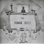 Magic Lantern Slides - Anatomy, The Human Body, a series of 50 b/w anatomical slides, cased en suite