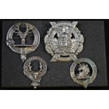 Badges - a Scottish silver coloured metal badge, 1st Battalion, The Gordon Highlanders, 5.5cm