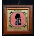 Admiral Horatio Nelson, 1st Viscount Nelson and The Battle of Trafalgar - a reverse print on