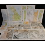 An interesting folio of 18th century and later maps and cartographic engravings, The Camp of the