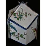 A 19th century French faience octagonal sugar box, painted in the Japonesque taste with