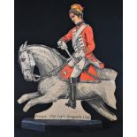 A dummy board type table top military silhouette figure, Private: 17th Light Dragoons 1760,