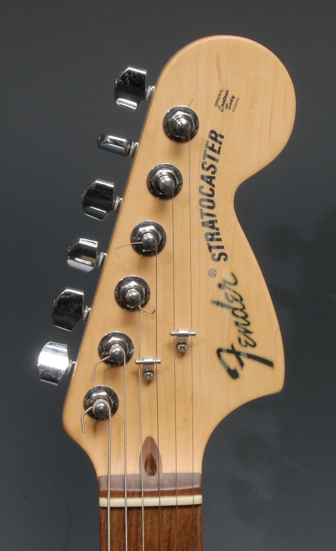 A Fender Stratocaster electric guitar, USA honey blonde, maple neck, rosewood finger board. Serial - Image 4 of 8