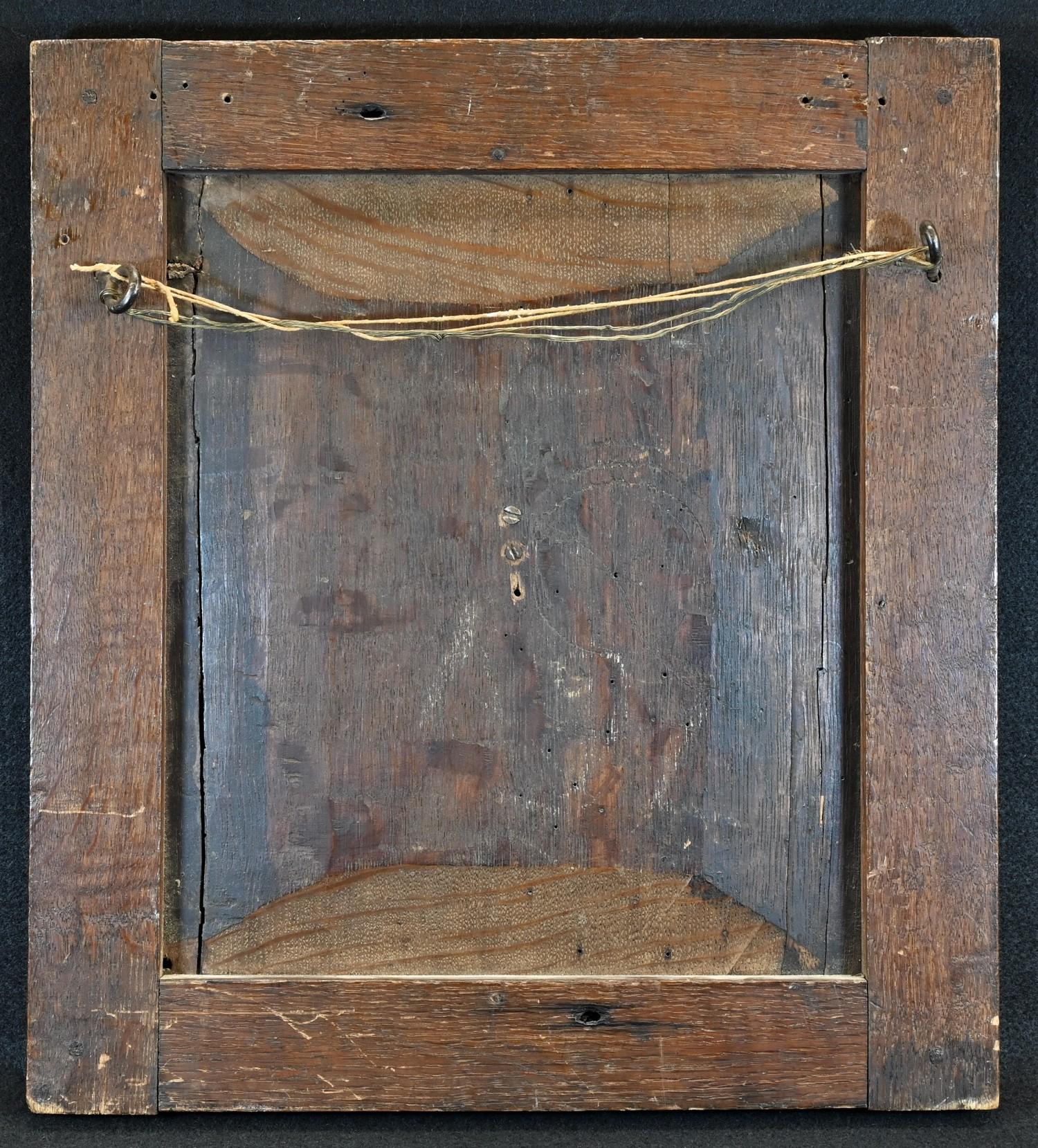 An 18th century oak rectangular panel, carved with a field of flowering scrolling leafy branches, - Image 3 of 4