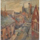 Edith Beatrice Banks (mid 20th century) Old Morris Works, Coventry signed, oil on board, 60cm x 57cm