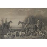 Charles Lewis, by, Thomas Slingsby, after, huntsman and hounds, monochrome engraving, in pencil,