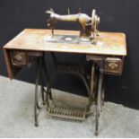 A Jones treadle sewing machine