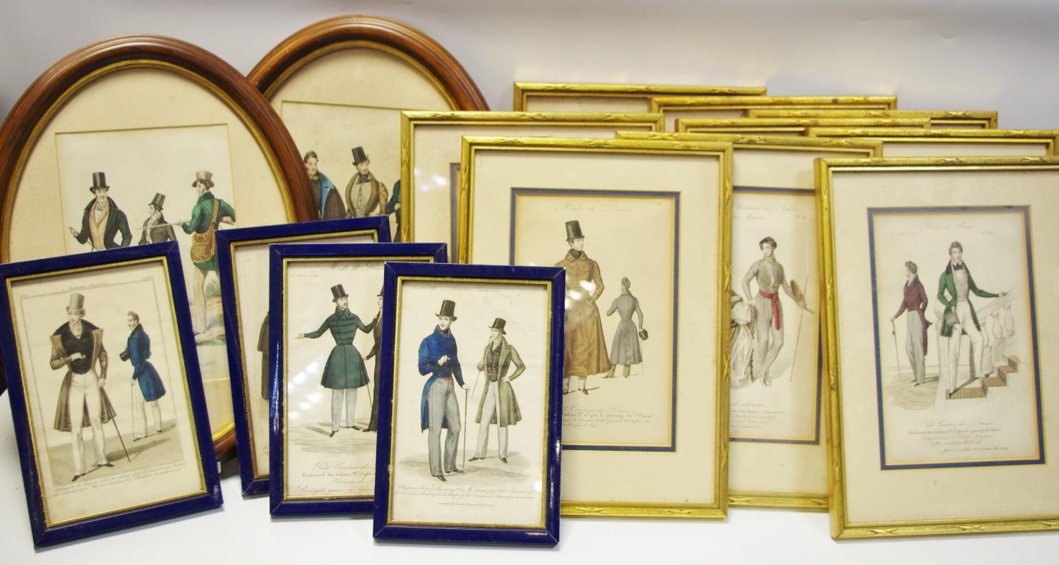 A set of twelve Modes de Paris coloured prints, other Fashion prints