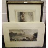 Prints - T A Prior, after, The New Treasury Offices Whitehall, lithograph; others Thomas H Shepherd,
