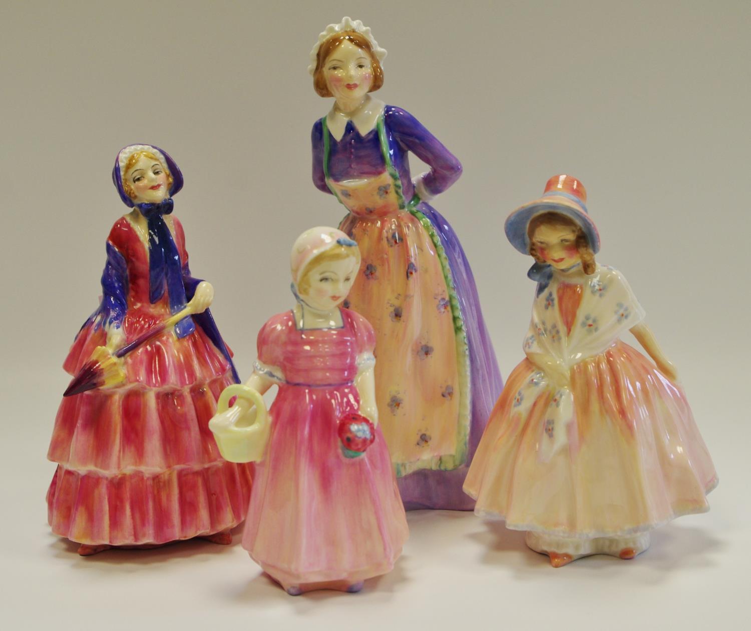 A Royal Doulton figure, Susan HN2056; others, Biddy HN1513; Lily; Tinkle Bell HN1677