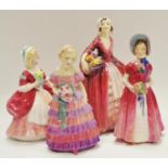 A Royal Doulton figure, Janet HN1537; others Diana HN1986; Valerie HN2107; The Little Bridesmaid (4)