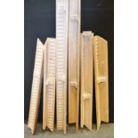 Architectural Salvage - limed effect coving fluted, in six sections, approx 110cm 108cm 108cm,