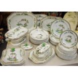 A Copeland Floral Butterfly Pattern 2/7088 part dinner service comprising a large tureen & cover;