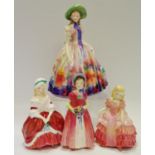 A Royal Doulton figure, Easter Day HN2039; others, Diana HN1986; Rose HN1368; Peggy HN2036 (4)
