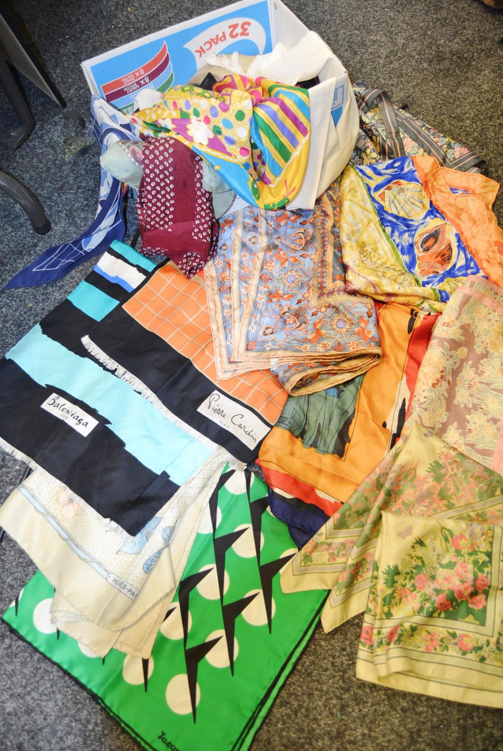 Ladies Accessories - scarves including Hermes Farandole, Liberty, Balenciga, Pierre Caroin,