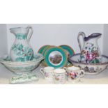 Ceramics - a set of four prattware plates, Strathfieldsaye, The Seat of the Duke of Wellington;