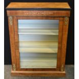 A inlaid walnut pier cabinet, 75.5cm x 97cm