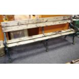 Large cast iron garden bench