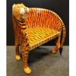 A caricature chair in the form of a tiger.