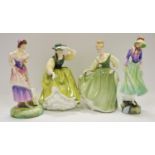 A Royal Doulton figure, Polly HN3178; others, Spring HN2085; Buttercup HN2085; Fair Lady HN2193 (