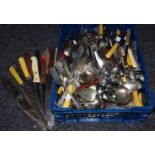 A quantity of silver plated flatware, various cutlers