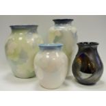 Poole Pottery -an Alchemy matt and gloss glazed vase; others larger clouds designs (4)