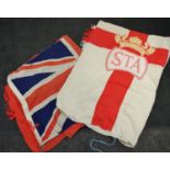 Flags - a red ensign; a STA Schooner flag (2) (Provenance Sir Winston Churchill 150ft schooner)