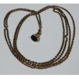 A 9ct gold watch chain and fob (30g)