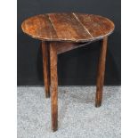 A George III/George IV tavern or cottage cricket table, 75cm high c.1830