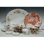 Royal Crown Derby - an 1128 pattern Imari trio, second quality; a Red Aves pattern plate; various